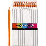 Colortime Buntstifte, L 17,45 cm, Mine 5 mm, JUMBO, Orange, 12 Stk/ 1 Pck