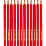 Colortime Buntstifte, L 17,45 cm, Mine 5 mm, JUMBO, Rot, 12 Stk/ 1 Pck