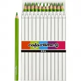 Colortime Buntstifte, L 17,45 cm, Mine 5 mm, JUMBO, Hellgrün, 12 Stk/ 1 Pck