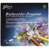 Gallery Aquarell-Kreide, L 9,3 cm, Sortierte Farben, 12 Stk/ 1 Pck