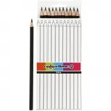 Colortime Buntstifte, L 17 cm, Mine 3 mm, Schwarz, 12 Stk/ 1 Pck