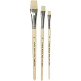 Nature Line Pinsel, Nr. 8+12+20, L 18,5-20,5 cm, B 10-20 mm, Flach, 3 Stk/ 1 Pck