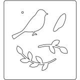 Stanzformen, Vogel, Größe 14x15,25 cm, Dicke 15 mm, 1 Stk