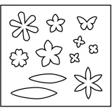 Stanzformen, Blüten, Größe 14x15,25 cm, Dicke 15 mm, 1 Stk