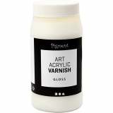 Art Acrylic Varnish, Glänzend transparent, Weiß, 500 ml/ 1 Dose