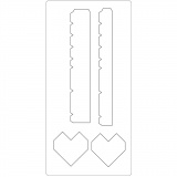 Stanzformen, Herzbox, Größe 15,2x30,37 cm, Dicke 15 mm, 1 Stk