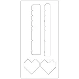 Stanzformen, Herzbox, Größe 15,2x30,37 cm, Dicke 15 mm, 1 Stk