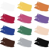 Plus Color Bastelfarbe, Standard-Farben, 12x250 ml/ 1 Pck