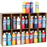 Plus Color Bastelfarbe, Sortierte Farben, 30x250 ml/ 1 Pck