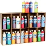 Plus Color Bastelfarbe, Sortierte Farben, 30x250 ml/ 1 Pck
