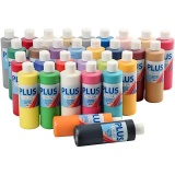 Plus Color Bastelfarbe, Sortierte Farben, 30x250 ml/ 1 Pck