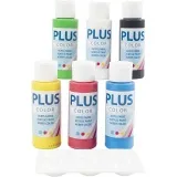 Plus Color Bastelfarbe, Primärfarben, 6x60 ml/ 1 Pck