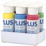 Plus Color Bastelfarbe, Primärfarben, 6x60 ml/ 1 Pck