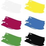 Plus Color Bastelfarbe, Primärfarben, 6x60 ml/ 1 Pck