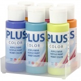 Plus Color Bastelfarbe, Sort. Farben, 6x60 ml/ 1 Pck