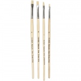 Nature Line Pinsel, 00+1+2+4, L 18,5-19 cm, B 5-7 mm, Flach, 4 Stk/ 1 Pck