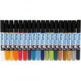 Plus Color Marker, L 14,5 cm, Strichstärke 1-2 mm, Sortierte Farben, 18 Stk/ 1 Pck, 5,5 ml