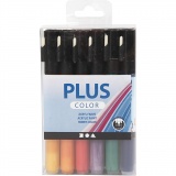 Plus Color Marker, L 14,5 cm, Strichstärke 1-2 mm, Sortierte Farben, 5,5 ml, 18 Stk/ 1 Pck