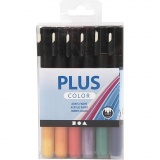 Plus Color Marker, L 14,5 cm, Strichstärke 1-2 mm, Sortierte Farben, 18 Stk/ 1 Pck, 5,5 ml