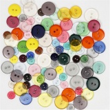 Knopf-Mix - Sortiment, D 12+18+20 mm, Sortierte Farben, 800 Stk/ 1 Pck