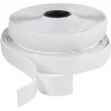 Klettband Haken & Ösen, selbstklebend, B 20 mm, Weiß, 5 m/ 1 Rolle