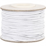 Elastische Schnur, Dicke 1 mm, Weiß, 25 m/ 1 Rolle
