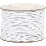 Elastische Schnur, Dicke 1 mm, Weiß, 25 m/ 1 Rolle