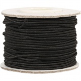 Elastische Schnur, Dicke 1 mm, Schwarz, 25 m/ 1 Rolle