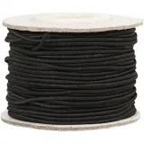 Elastische Schnur, Dicke 1 mm, Schwarz, 25 m/ 1 Rolle