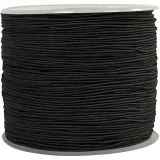 Elastische Schnur, Dicke 1 mm, Schwarz, 250 m/ 1 Rolle