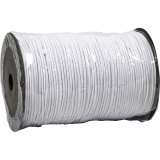 Elastische Schnur, Dicke 2 mm, Weiß, 250 m/ 1 Rolle