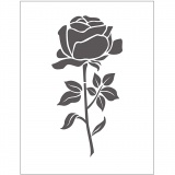 Prägeschablone, Rose, Größe 11x14 cm, Dicke 2 mm, 1 Stk