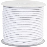 Elastische Schnur, Dicke 2 mm, Weiß, 25 m/ 1 Rolle