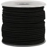 Elastische Schnur, Dicke 2 mm, Schwarz, 25 m/ 1 Rolle