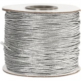 Elastikband, Dicke 1 mm, Silber, 100 m/ 1 Rolle