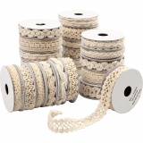 Spitzenborte, B 6-18 mm, Creme, 56x0.90 m/ 1 Pck