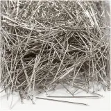 Stecknadeln, L 37 mm, Dicke 0,7 mm, ca. 4500 Stk, Silber, 500 g/ 1 Pck