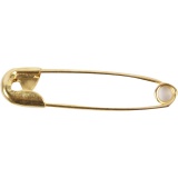 Sicherheitsnadeln, L 22 mm, Dicke 0,6 mm, Gold, 500 Stk/ 1 Pck