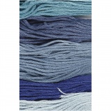 Stickgarn, Dicke 1 mm, Harmonie in Blau, 6 Bündl./ 1 Pck