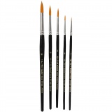 Gold Line Pinsel, 1+4+8+12+18, L 17-19 cm, B 1-7 mm, rund, 5 Stk/ 1 Pck