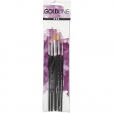 Gold Line Pinsel, 1+4+8+12+18, L 17-19 cm, B 1-7 mm, rund, 5 Stk/ 1 Pck