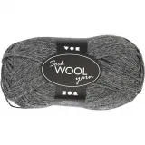 Sockenwolle, L 200 m, Dunkelgrau, 50 g/ 1 Knäuel