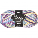 Sockenwolle, L 200 M, Harmonie in Lila-Pink, 50 g/ 1 Knäuel