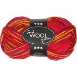 Sockenwolle, L 200 M, Sortierte Farben, 50 g/ 1 Knäuel