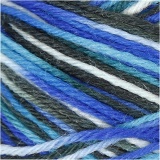 Sockenwolle, L 200 M, Harmonie in Blau-Türkis, 50 g/ 1 Knäuel