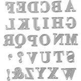 Stanzschablone, Alphabet, Größe 2x1,5-2,5 cm, 1 Stk