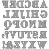 Stanzschablone, Alphabet, Größe 2x1,5-2,5 cm, 1 Stk