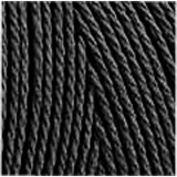 Macramé-Kordel, L 315 M, Dicke 1 mm, Dünne Qualität 12/12, Schwarz, 220 g/ 1 Knäuel