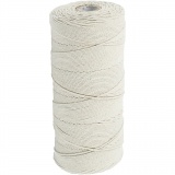 Macramé-Kordel, L 315 M, Dicke 1 mm, Dünne Qualität 12/12, Hellnatur, 220 g/ 1 Knäuel
