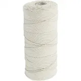 Macramé-Kordel, L 315 m, Dicke 1 mm, Dünne Qualität 12/12, Hellnatur, 220 g/ 1 Knäuel
